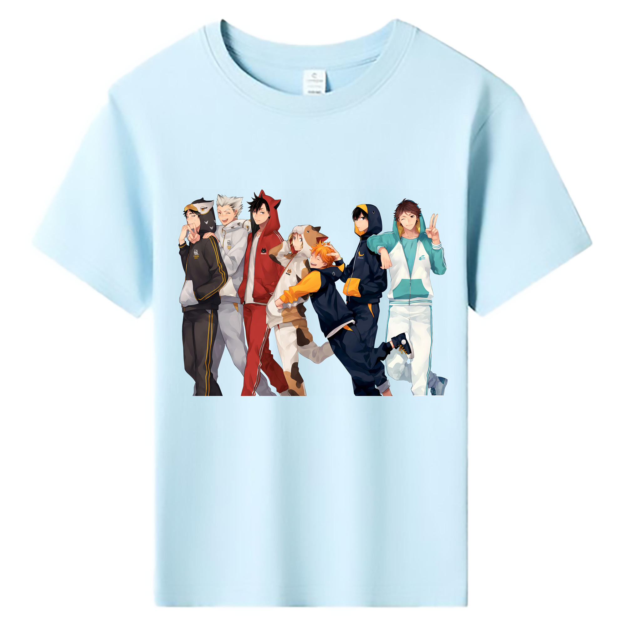（画像用） ハイキュー!! Haikyu!! 綿100％キッズTシャツ（フロントプリント）